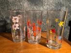 3 VERRES À LIMONADE DES ANNÉES 1970 H : 12 CM., Collections, Verres & Petits Verres, Enlèvement ou Envoi, Comme neuf, Verre à soda