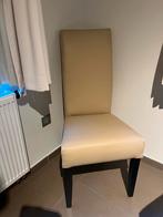 4 lederen stoelen, Huis en Inrichting, Ophalen, Overige kleuren, Hout, Zo goed als nieuw