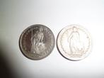 2 Francs Zwitserland 1969 & 1993 Koper-Nickel, Timbres & Monnaies, Série, Enlèvement ou Envoi