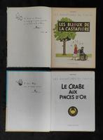 2x album Tintin dédicacé Hergé, Une BD, Utilisé, Enlèvement ou Envoi, Hergé