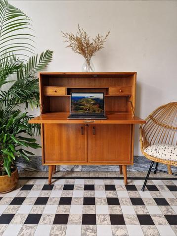 Vintage midcentury secretaire | bureau | kast retro, Enlèvement, Utilisé, Vintage midcentury