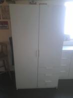 Witte kast links hanggedeelte rechts 3 schuiven en schabben, Enlèvement