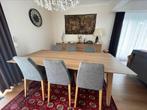 Massief licht eiken tafel met 6 stoelen, Nieuw, Ophalen