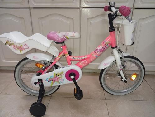 lombardo baffy 14 inch roze wit meisjesfiets, Fietsen en Brommers, Fietsen | Kinderfietsjes, Gebruikt, Minder dan 16 inch, Zijwieltjes