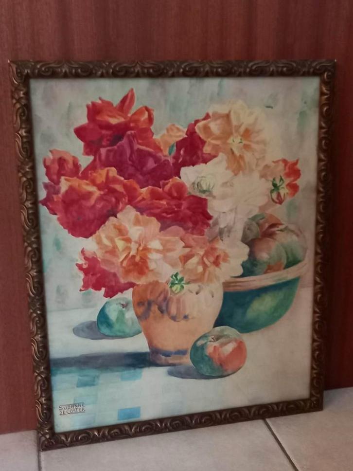 3 Aquarelles encadrées, Antiek en Kunst, Kunst | Schilderijen | Klassiek, Ophalen