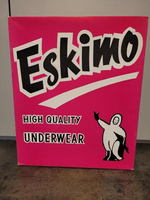 oudroze kartonnen doos met eskimo-reclame, Verzamelen, Merken en Reclamevoorwerpen, Gebruikt, Overige typen, Ophalen of Verzenden