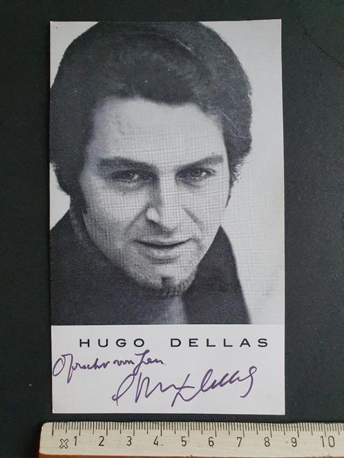 Hugo Dellas Zanger acteur ( Antwerpen - Geel ) Boechout, Verzamelen, Postkaarten | Themakaarten, Ongelopen, 1960 tot 1980, Muziek