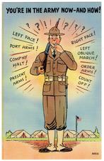 US Militaria 'Comic Post Card' Lot WW2/WO2, Enlèvement ou Envoi, Armée de terre, Photo ou Poster