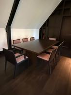 Eettafel met 8 stoelen - Christophe Delcourt, Huis en Inrichting, Ophalen, Gebruikt, 6 tot 8 stoelen