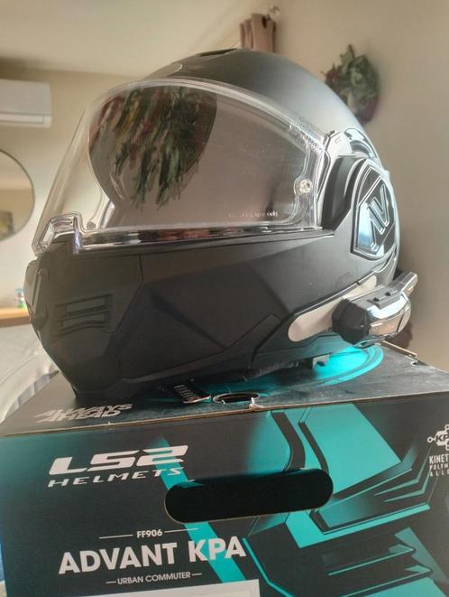 LS2 modulaire helm met intercom, Motoren, Kleding | Motorhelmen, Heren, Integraalhelm, L, Overige merken, Tweedehands, Ophalen of Verzenden