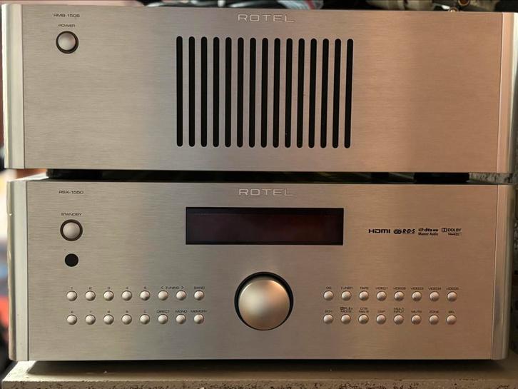 Rotel versterker RSX-1550 RMB-1506 multiroom, Audio, Tv en Foto, Versterkers en Ontvangers, Gebruikt, 5.1, 60 tot 120 watt, Overige merken