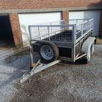 Remorque double essieux grillage 750kg complètement rénové, Enlèvement, Utilisé