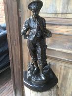 Mooie bronzen beeld bouret, Antiek en Kunst, Ophalen