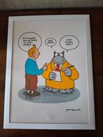 Le Chat et TintinSérigraphie limitée signée dans la planche., Collections, Enlèvement ou Envoi, Tintin, Neuf