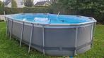 GRATIS zwembad ovaal L4.88m-pomp en solar bollen te betalen, Tuin en Terras, Ophalen, Gebruikt, 80 tot 120 cm, 300 cm of meer