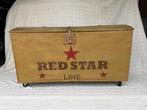 Red Star Line reis koffer op wieltjes rekwisiet uit theater, Antiek en Kunst, Ophalen