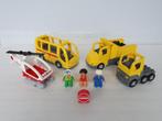 Lot Lego Duplo met 4 voertuigen en 3 figuren, Ophalen of Verzenden, Gebruikt, Duplo