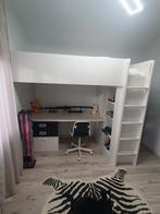 IKEA-bed met bureau, stoel, kledingkast en opbergruimte, Ophalen