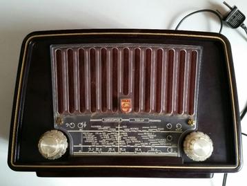 Vintage Philips buizenradio jaren 50 