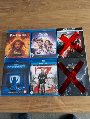 4 bluray dvd's te koop, Enlèvement, Comme neuf
