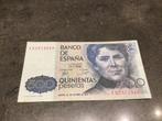 Spanje 500 Peseta’s 1979, Ophalen of Verzenden