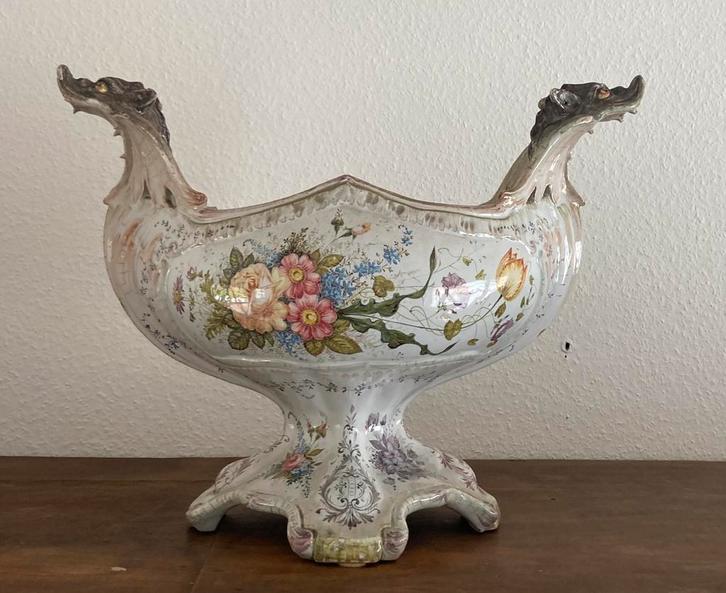 Jardiniere met draken, Antiek en Kunst, Antiek | Vazen, Ophalen of Verzenden