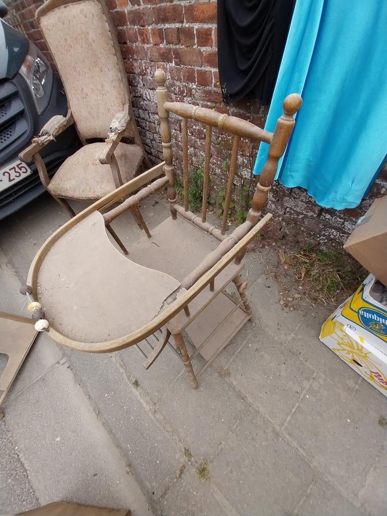 chaise bébé en bois, Antiquités & Art, Enlèvement