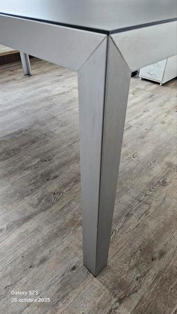 DESIGNTAFEL VAN ALUMINIUM GLAS VAN 100X200 beschikbaar voor biedingen