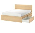 Malm bed met lades +lattenbodem, 160x200 in gebruikte staat., Huis en Inrichting, Ophalen, Gebruikt