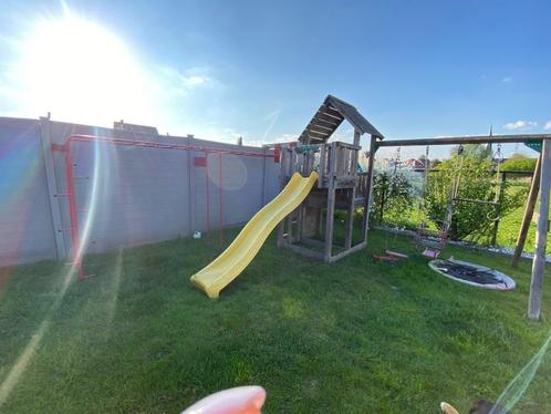 Speeltuig jungle gym, Kinderen en Baby's, Speelgoed | Buiten | Speeltoestellen, Gebruikt, Glijbaan, Klimwand, Schommel, Ophalen