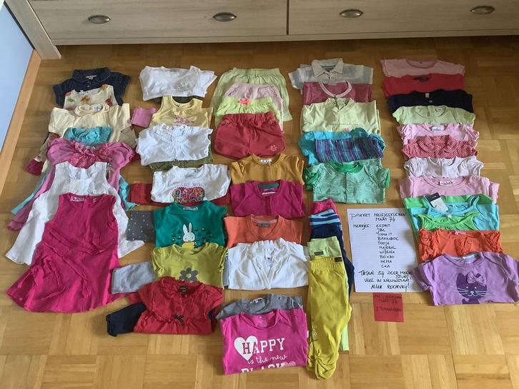 Groot pakket meisjeskleren maat 74, in zéér mooie staat!, Kinderen en Baby's, Babykleding | Baby-kledingpakketten, Zo goed als nieuw