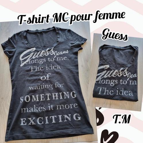 T-shirt MC pour femme-noir-Guess-T.M, Kleding | Dames, T-shirts, Gedragen, Maat 38/40 (M), Zwart, Korte mouw, Ophalen of Verzenden