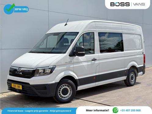 MAN TGE 3.140 2.0 TDI L3H3 Dubbele Cabine 7 Stoelen Airco Cr, Auto's, Bestelwagens en Lichte vracht, Bedrijf, Te koop, ABS, Achteruitrijcamera