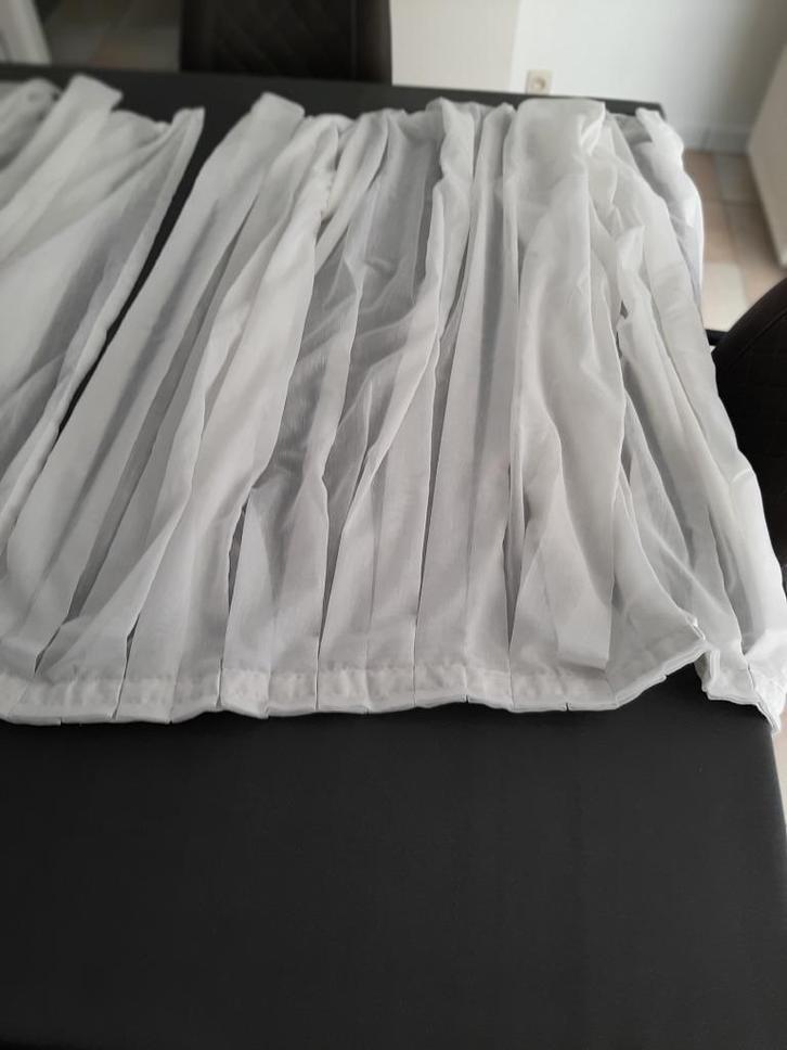 glasgordijnen 115 cm lang en 110 cm breed,2 stuks, Huis en Inrichting, Stoffering | Gordijnen en Lamellen, Zo goed als nieuw, 100 tot 150 cm
