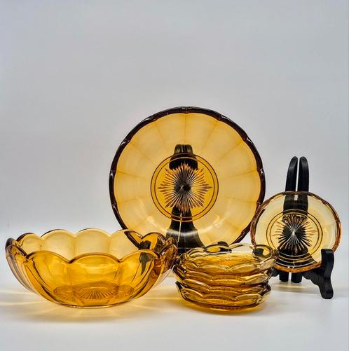 Ensemble van Val Saint Lambert, Antiek en Kunst, Antiek | Glaswerk en Kristal, Ophalen of Verzenden