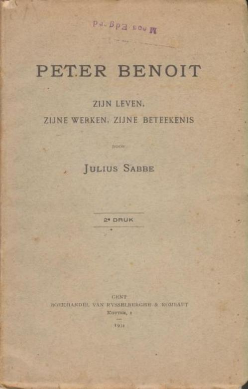 (b434a) Peter Benoit, zijn leven, zijne werken, 1934, Boeken, Overige Boeken, Gelezen, Ophalen of Verzenden