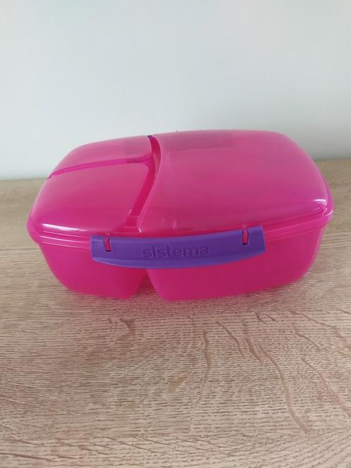 Lunch box rose Sistema à 3 compartiments, Maison & Meubles, Cuisine| Tupperware, Comme neuf, Boîte, Violet, Enlèvement ou Envoi