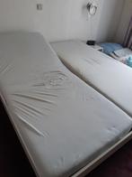Dubbel bed, afzonderlijke lattenbodem, wit, Gebruikt, Wit, Ophalen