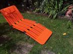 ligbed vintage oranje, Ophalen, Zo goed als nieuw, Plastic, Inklapbaar