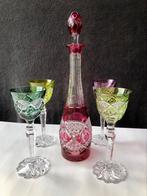 Val St Lambert 4 glazen met karaf Verrept bieden vanaf 650 €, Antiek en Kunst, Antiek | Glaswerk en Kristal, Ophalen