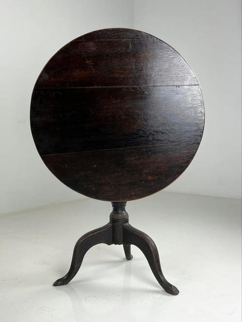 Tilt top tafel Engels antiek donker, Antiquités & Art, Antiquités | Meubles | Tables, Enlèvement ou Envoi