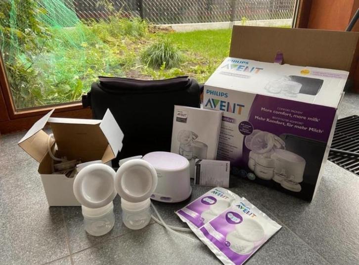 Dubbele duo borst kolf AVENT topstaat, Kinderen en Baby's, Babyvoeding en Toebehoren, Zo goed als nieuw, Borstkolf, Ophalen