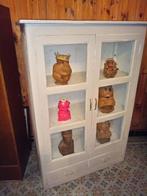 Superbe ancienne vitrine armoire vitrée a 2 tiroirs meuble, Ophalen of Verzenden