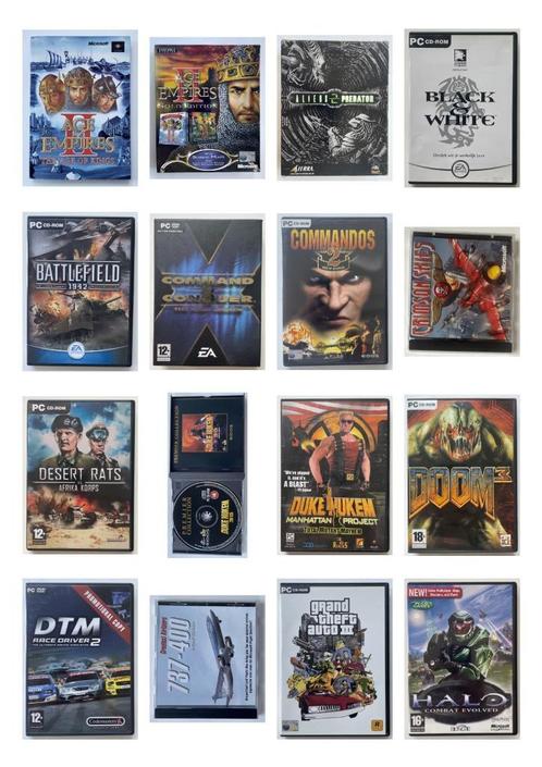 Collectie van 52 PC Games - Retro originele dozen etc, Consoles de jeu & Jeux vidéo, Jeux | PC, Comme neuf, Un ordinateur, Online