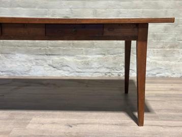 Oude Franse eettafel - 272 x 100 cm + 78,5 cm hoog / 3 lades beschikbaar voor biedingen