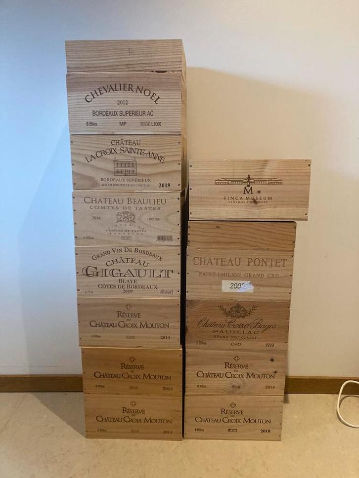 Wijnkistjes, Huis en Inrichting, Woonaccessoires | Krantenbakken en Lectuurbakken, Zo goed als nieuw, Ophalen