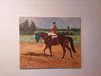 Paard & Jockey - olieverf op doek, Enlèvement ou Envoi