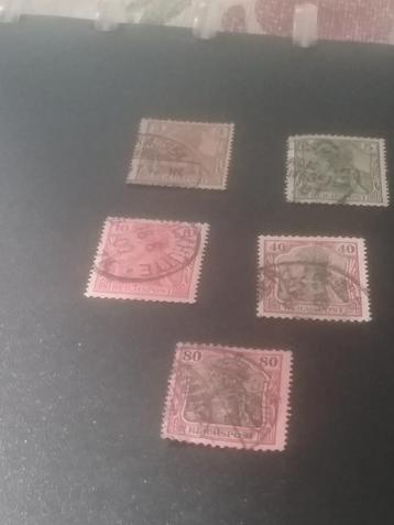 5 gestempelde postzegels zegels duitsland  beschikbaar voor biedingen