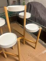 Support à plantes design en bambou – 3 niveaux, Maison & Meubles, Enlèvement, Comme neuf, Bois