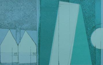 RENAAT IVENS / GEOMETRIE / KLEURLITHO / 22x29cm / SIG beschikbaar voor biedingen